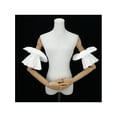 thumbnail image 4 of INSPIRE CHIC Women's Long Puff Gloves Female Full Finger Elbow Ruffled Arm Sleeves for Bridge Wedding Party Banquet Prom Grace Dress White, 4 of 6