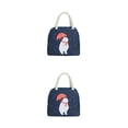 thumbnail image 1 of Naiovety Almuerzo fresco y delicioso con bolsa de almuerzo de gran capacidad para el hogar o la oficina Bolsas de almuerzo para mujeres Bolsa de Azul marino 1 2Conjunto, 1 of 6
