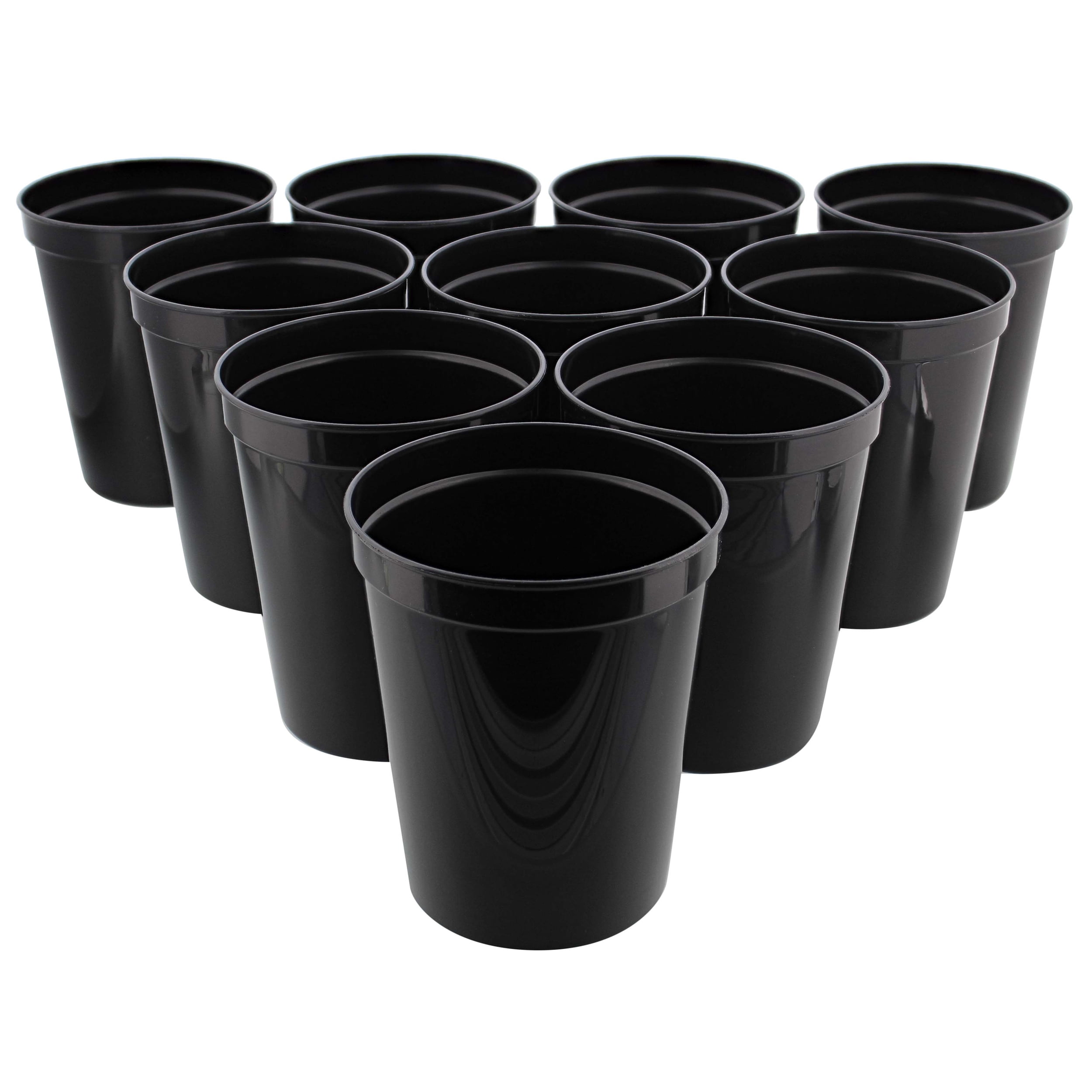 CraftyBook Customizable Plastic Cups, 10pk - 16oz Blank Reusable Plastic Cups