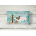 thumbnail image 2 of Carolines Treasures BB9197PW1216 Malvi Cow Christmas Canvas Fabric Decorative Pillow, Teal, 12H x16W, multicolor, 2 of 3