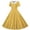 Yellow, variant on YHAJDS Girls Plaid Summer Dress Plaid Print Short Sleeve Peter Pan Collar Button Down Smocked Waist Dance Dress Size 5-14 Year