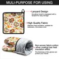 thumbnail image 7 of Happy Thanksgiving Turkey Fall Leaves Pumpkin Kitchen Oven Mitt and Pot Holder Sets 2 Pcs for Baking, Cooking and Grilling, Heat Resistant Up To 392 °F, 7 of 7