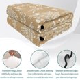 thumbnail image 4 of Quilts Twin Size, Beige Botanical Soft Comforter Bedding Set for Bed, Spring Summer Chic Wildflowers Lightweight Quilted Bedspread with Pillow Cover(2 Pieces) for All Season, 68x86 Inch, 4 of 9