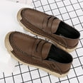 thumbnail image 6 of Men's Casual Shoes Loafers Shoes Slip-On Walking Driving Shoes Comfortable Hand Stitching Non-Slip Loafer Shoes Moccasins Classic Brown 7, 6 of 7