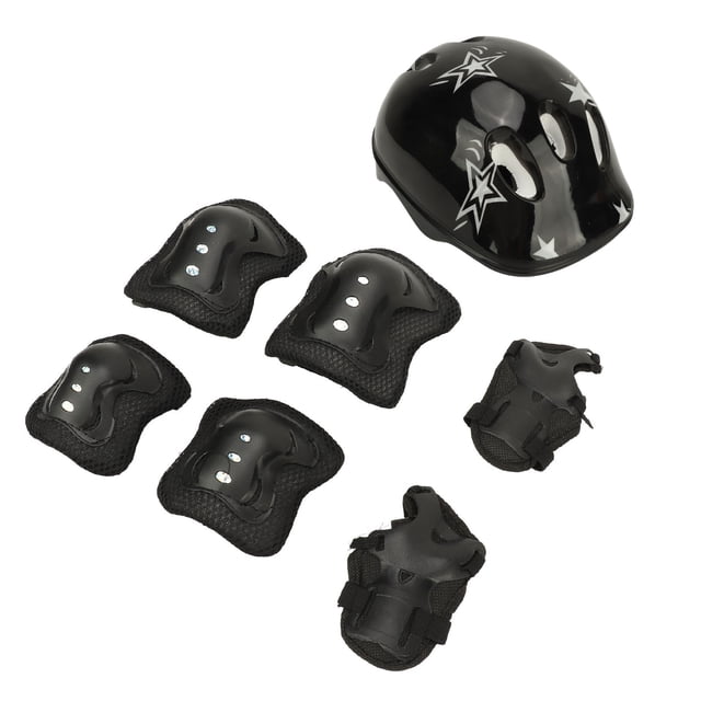 Kids Protective Gear Set With Helmet, Riding Protective Gear For Age 5 To 14, Skateboarding Helmets With Adjustable Knee Pads Elbow Pads Wrist Guards