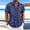 Purple, variant on Fnnxeal Mens Short Sleeve Printed Button Up Shirt | Yellow Geometric Slim Fit Casual Shirt for Men, Resort Vacation Wear,Size 3XL
