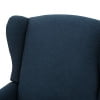 Noble House Demi Indoor Fabric Recliner, Set of 2, Navy Blue, Dark Brown