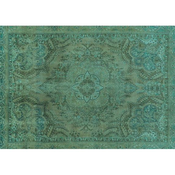 Ahgly Company Indoor Rectangle Abstract Light Blue Modern Area Rugs, 5' x 8'