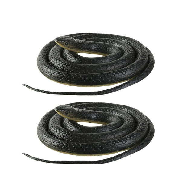 2x 120cm Simulación suave Goma Serpiente Juguetes Gag toy children kids Tricky Kit Broma Juguete para en