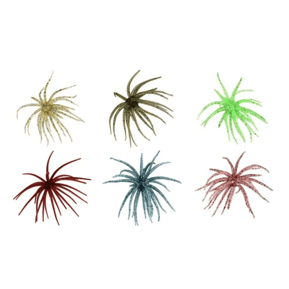 HKUKY 6Pcs Sea Urchin Soft Bait Set Assorted Colors,TPE Floating Lure for Bass and Crappie,Drop Shot Wacky Rig Neko Rig,Freshwater Saltwater Fishing 2.4"