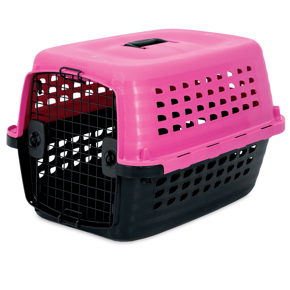 Petmate Compass Fashion Dog and Cat Kennel, Hot Pink, Up To 10 lbs, 19