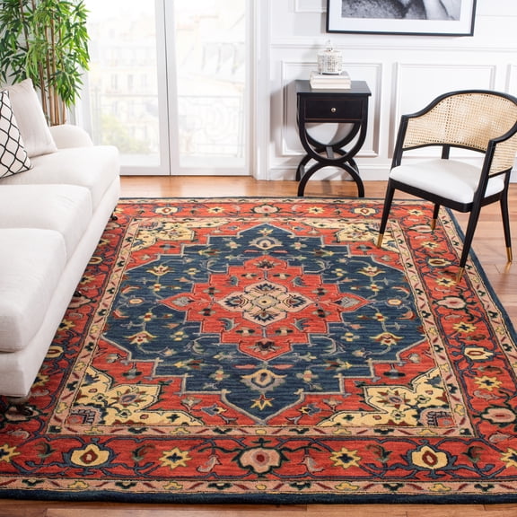 Safavieh Heritage Billy Oriental Area Rug, Blue/Red, 8' x 10'