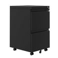 thumbnail image 2 of Garvee 2 Drawer Rolling Filing Cabinet with Lock and Key, Under Desk Metal Storage Cabinet for Home Office, Black, 2 of 7