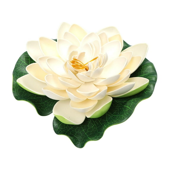 FRCOLOR Float Solar Water Fountain Lily Pad Lotus Leaf Pond Decorations