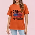 thumbnail image 4 of Women 250th Anniversary USA Shirt Women Patriotic Independence Day Shirt Women Casual Crew Neck Top, 4 of 5