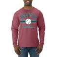 thumbnail image 1 of Wild Bobby City of Seattle Baseball Fantasy Fan Sports Men's Long Sleeve T-Shirt, Vintage Heather Red, Small, 1 of 6