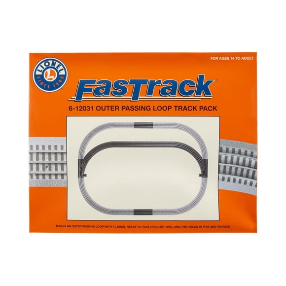 Lionel FasTrack O Gauge Électrique, Pack d'Extension de Boucle de Passage Extérieure, Noir