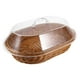 thumbnail image 1 of GOOHOCHY Servir la bandeja Cesta de pan Canasta de fruta tejida Cesta de almacenamiento de la cocina Cesta de alimentos con tapa, 1 of 7