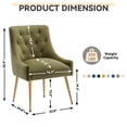 thumbnail image 5 of SEYNAR Elegant Tufted Upholstered Dining Chairs Set of 6, Velvet Accent Chair for Dining Room(Green), 5 of 9