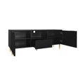 thumbnail image 4 of TV Stand with Solid Ion Feet, TV Console Table for Living Room, Bedroom,Black, 4 of 7