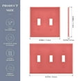 3 Gang Light Switch Cover Plate Pastel Red Wall Plate Decorate