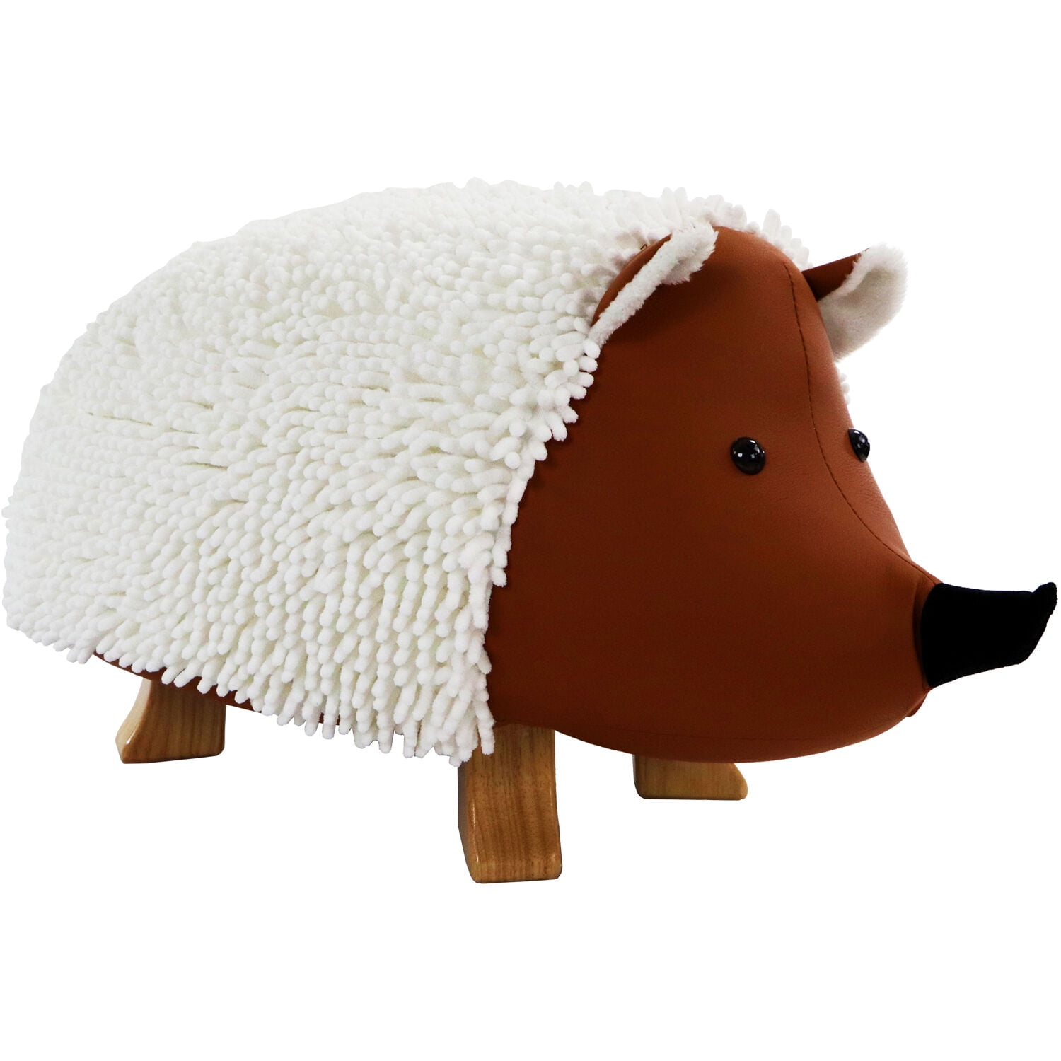 Critter Sitters 16In Seat Height Plush Hedgehog Animal Shape Ottoman
