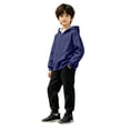 thumbnail image 3 of Youth Boys Girls Full Zip Hooded Sweatshirt Drop Shoulder Fleece Lined Hoodies Tween Fall Winter Warm Jacket Kangaroo Pockets, 3 of 5