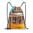 thumbnail image 1 of Saiise Modern Urban Monkey Pattern Sports Drawstring Backpack - String Swim Gym Bag with Wet Proof Pocket for Women&Men-Small, 1 of 6