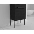 thumbnail image 5 of Fine Fixtures - Modern Black Marble 18" Bathroom Vanity Set, Black Hardware, vitreous China Sink Top, 5 of 8