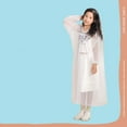 thumbnail image 2 of RMGVDSD Comfort Raincoats for Kids Lightweight Rain Jacket Coat Boys Girls' Plain Color Buttoned Thick Poncho Raincoats Rain Ponchos One Size(4-10Years), 2 of 5