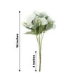 thumbnail image 3 of Efavormart 3 Pack | 14" White Artificial Silk Carnation Flower Bouquets, Faux Floral Arrangement Bushes, 3 of 10