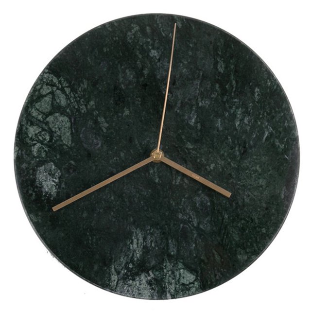 Reloj de pared de mármol de cerámica, reloj colgante de pared creativo de 12 pulgadas, reloj de decoración de pared