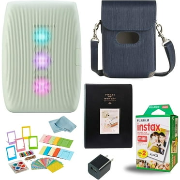 Fujifilm INSTAX Mini Link 3 Smartphone Printer Bundle, Green, 4 Count