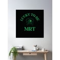 thumbnail image 2 of Lucky To Be Mrt Green Poster Wall Art, Modern Wall Decor, 16x16 UNFRAMED, 2 of 3