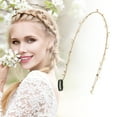 thumbnail image 4 of Unique Bargains 1 Pc Braided Hair Chain Moon Star Braid Hair Accessories for Women Gold Tone, 4 of 5