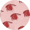 thumbnail image 1 of Ahgly Company Tapis Rond Lavable en Machine Intérieur Transitionnel Rouge, 3 Pieds Rond, 1 of 7