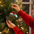 thumbnail image 5 of WUJGXI Santa Hat Christmas Ornament Unique Festive Design Xmas Tree Home Party Decor Creative Animal‑Theme Holiday Tree Decoration, 5 of 5