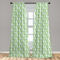 thumbnail image 5 of Ambesonne Abstract Curtains, Natural Braids and Chains, Pair of 28"x84", Green Pale Green White, 5 of 5