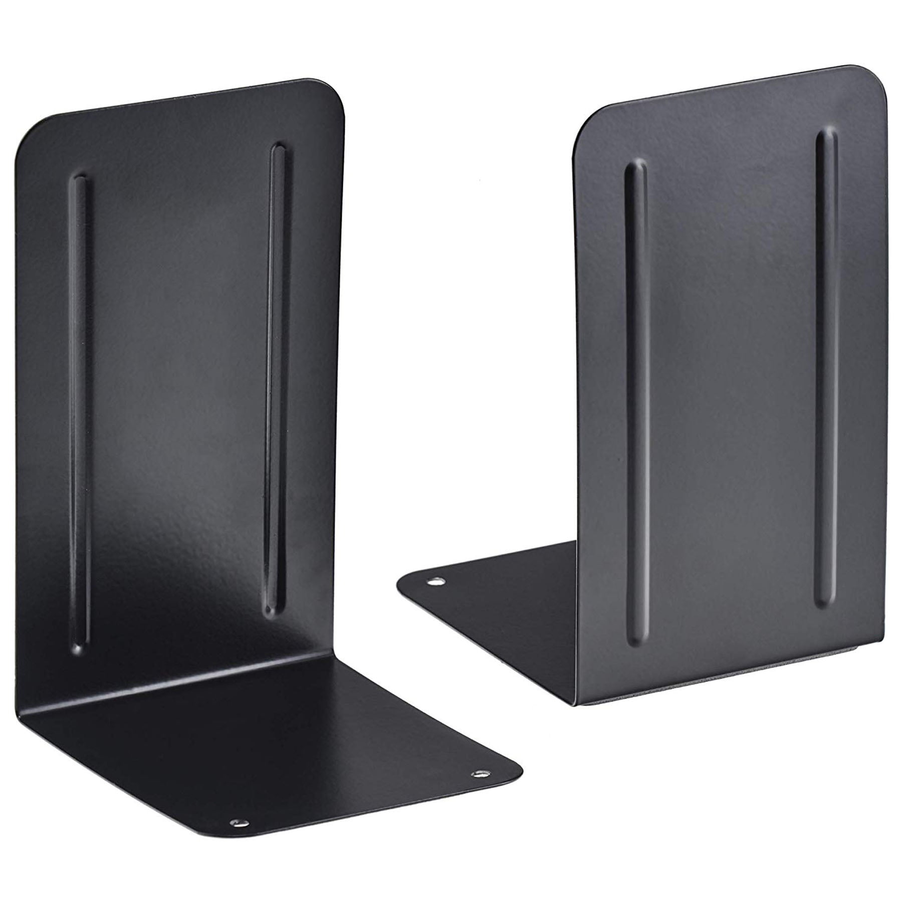 OGORI Metal Bookends Heavy Duty Book ends for Shelves 4 Pairs for Office-Black 