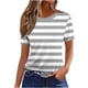 thumbnail image 1 of Camiseta de Manga Corta de Verano para Mujeres Delgada Moda Casual Impresa No Estructurada Cuello Redondo Mujer Manga Corta Tops Casual, 1 of 4