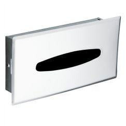 Galvanized Steel Recessed Tissue Box Holder in Stainless Steel