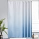 thumbnail image 1 of Cortina de ducha degradada | 90x180cm Poliéster | Dobladillo lastrado, impermeables y ganchos a prueba de óxido | Secado rápido, azul cielo/menta/oscuro/azul claro | Decoración elegante del baño, 1 of 8