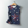thumbnail image 5 of Jsaierl Women's 4th of July Tank Tops Plus Size Patriotic American Flag Print Tees Loose Fit Sleeveless T Shirts Camisole Lightweight Crewneck Tanks S-XXXXXL, 5 of 5
