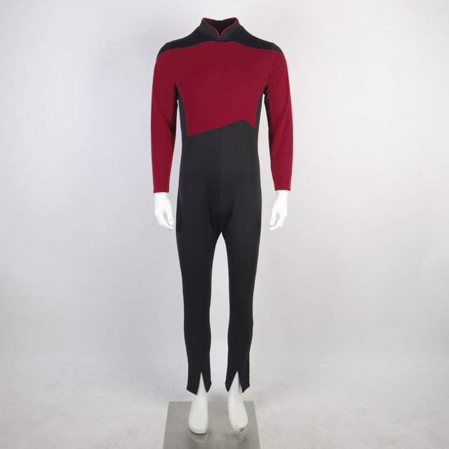 ST mono estrella la próxima generación insignia rek Cosplay disfraz rojo azul amarillo Halloween adultos Zentai disfracesrojoMETRO Deng Xun unisex