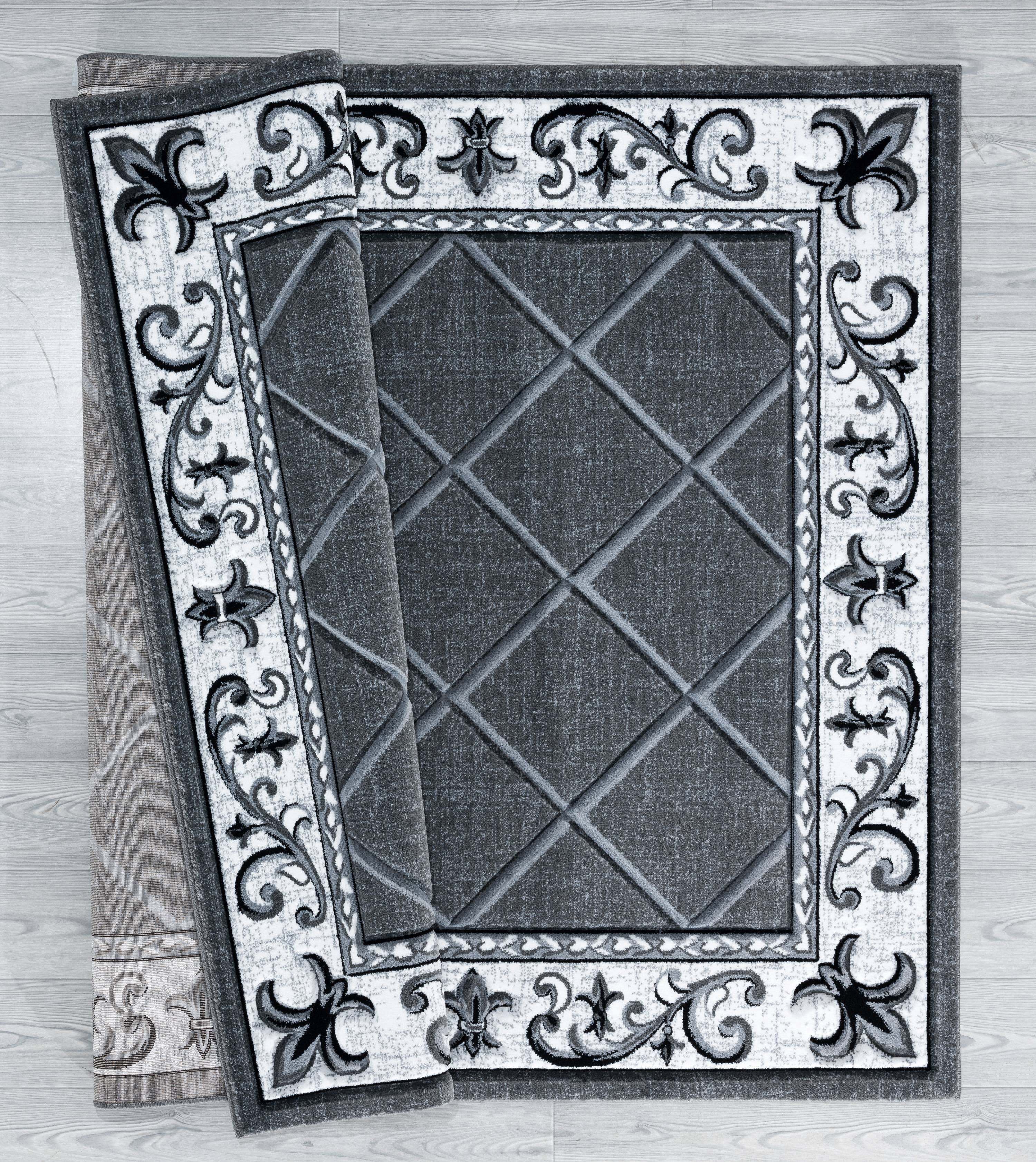 United Weavers Drachma Kengsley Transitional Border Accent Rug, Grey, 1'10" x 2'8"