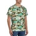 thumbnail image 4 of Yiaed Colorful Hawaii Palms Print Mens Short Sleeve Tight Fit T-Shirt, Crewneck Casual Tee-Medium, 4 of 5