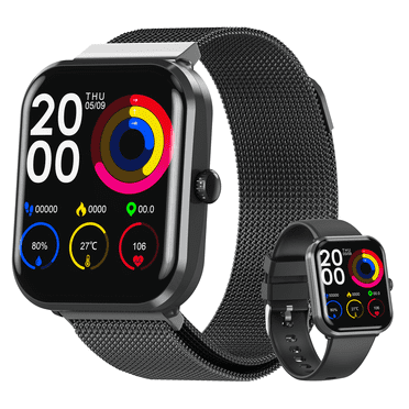 OWNTEC 1.9-inch Display Smartwatch Compatible with Android and iPhone  IP68 Waterproof Activity Tracker with Call Function, 100  Sports Modes