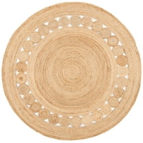SAFAVIEH Natural Fiber Bradford Geometric Area Rug, Natural, 11' x 11' Round