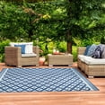 thumbnail image 2 of Superior Adalia Lattice Indoor/ Outdoor Area Rug, 5' 6" x 7' 6", Navy, 2 of 9