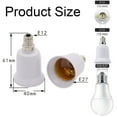 thumbnail image 2 of EROCK 10 Pack E12 to E26 / E27 Socket Adapter Chandelier Converter Light Base Adapter, 2 of 10
